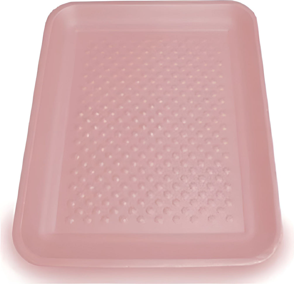ProAmpac - 9.125" x7.125" x 0.625" 34/4S Pink Foam Meat Trays, 500 Per Case - 2010340P00