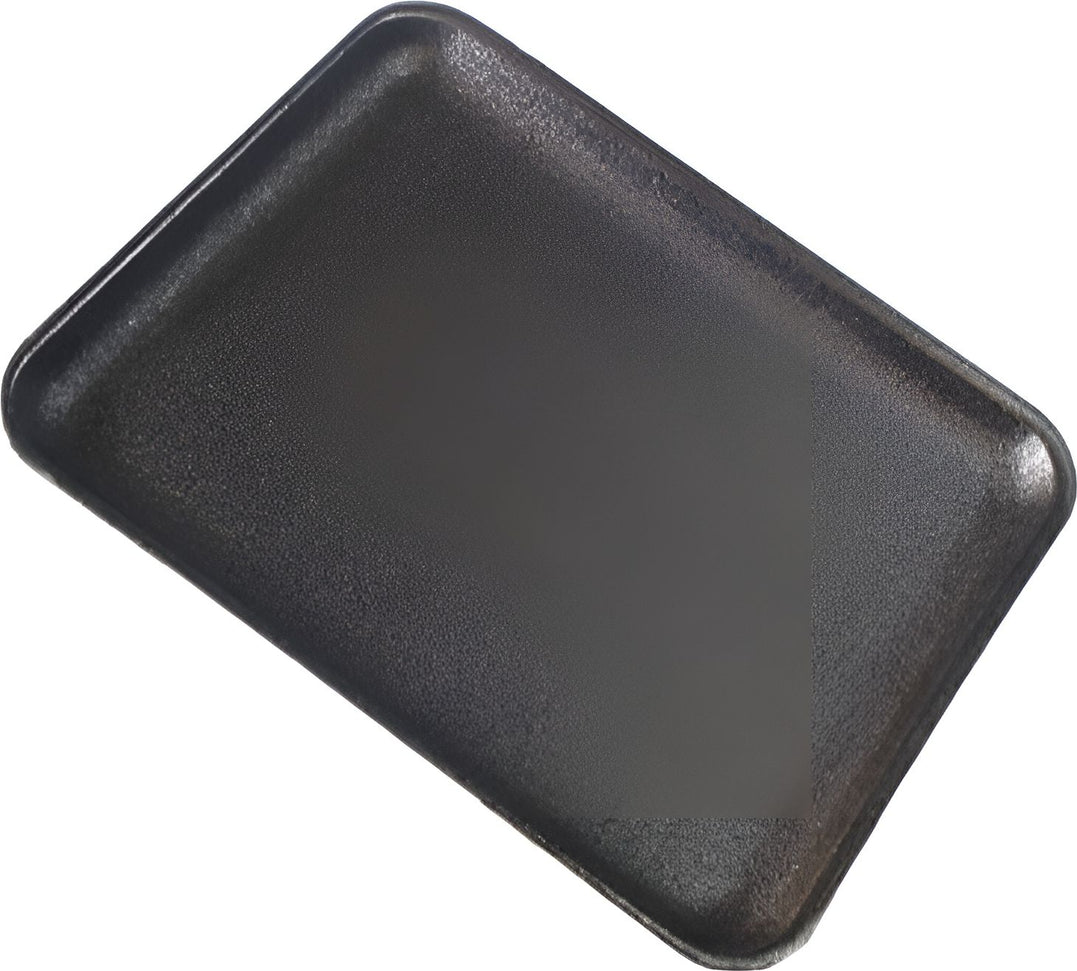 ProAmpac - 9.25" x7.25" x 0.625" 34/4S Black Foam Meat Trays, 500 Per Case - 2010340N00