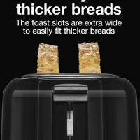 Proctor Silex Commercial - 10.3" 2 Slice Extra Wide Slot Toaster with Cool Wall Black - 22215G