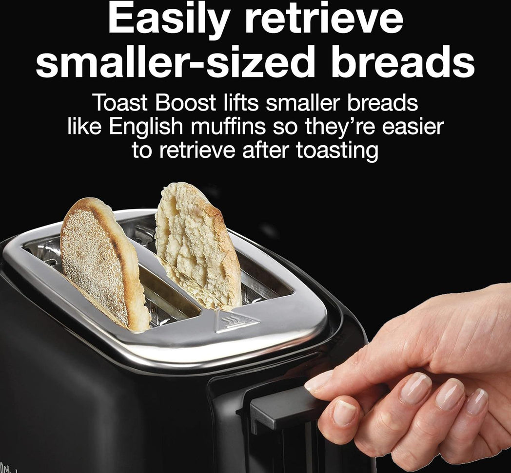 Proctor Silex Commercial - 10.3" 2 Slice Extra Wide Slot Toaster with Cool Wall Black - 22215G
