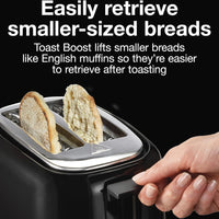 Proctor Silex Commercial - 10.3" 2 Slice Extra Wide Slot Toaster with Cool Wall Black - 22215G