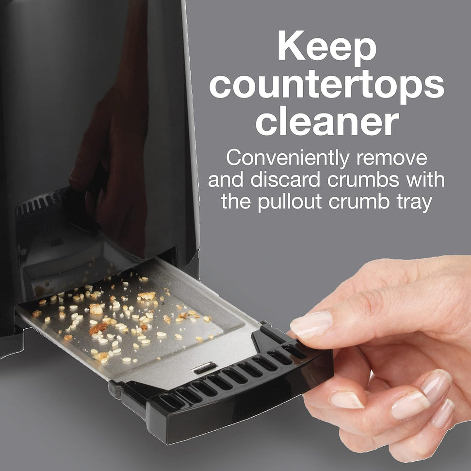 Proctor Silex Commercial - 10.3" 2 Slice Extra Wide Slot Toaster with Cool Wall Black - 22215G