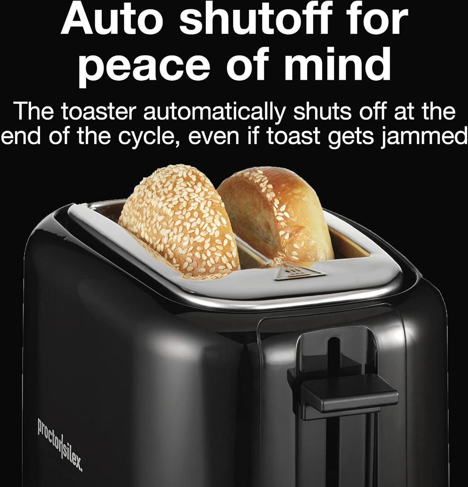 Proctor Silex Commercial - 10.3" 2 Slice Extra Wide Slot Toaster with Cool Wall Black - 22215G