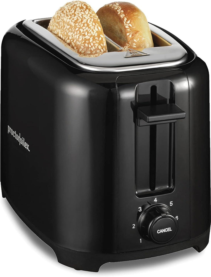 Proctor Silex Commercial - 10.3" 2 Slice Extra Wide Slot Toaster with Cool Wall Black - 22215G