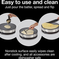 Proctor Silex Commercial - 13" Nonstick Crepe Maker Black - 38400PS