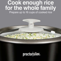 Proctor Silex Commercial - 16 Cup Rice Cooker & Food Steamer - 37527