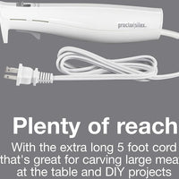 Proctor Silex Commercial - 19" White Electric Knife With Stainless Steel Reciprocating Blades - 74312