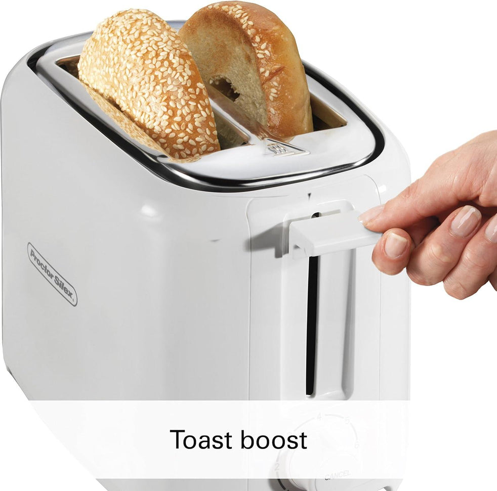 Proctor Silex Commercial - 2 Slice Extra Wide Slot Toaster with Toast Boost White - 22216PS