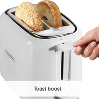 Proctor Silex Commercial - 2 Slice Extra Wide Slot Toaster with Toast Boost White - 22216PS