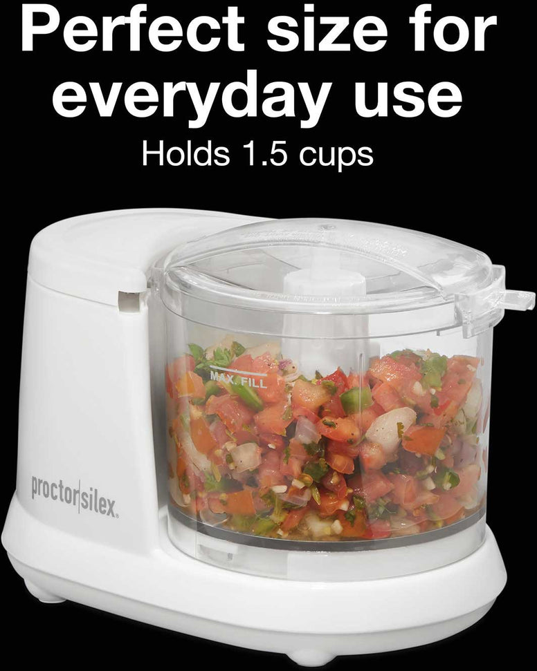 Proctor Silex Commercial - 4.7", 1.5 Cup Food Chopper White - 72500PS
