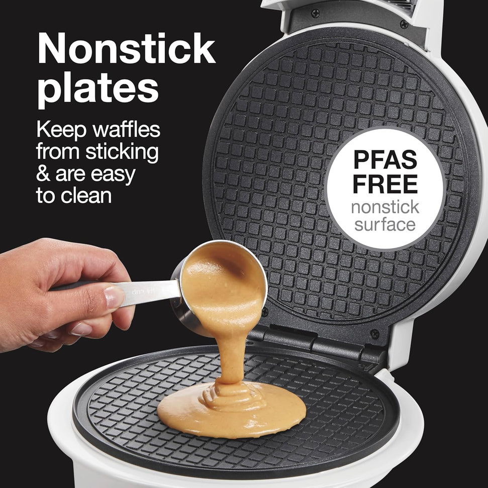 Proctor Silex Commercial - 7.5" White Cone and Ice Cream Bowl Waffle Maker with Browning Control - 26410