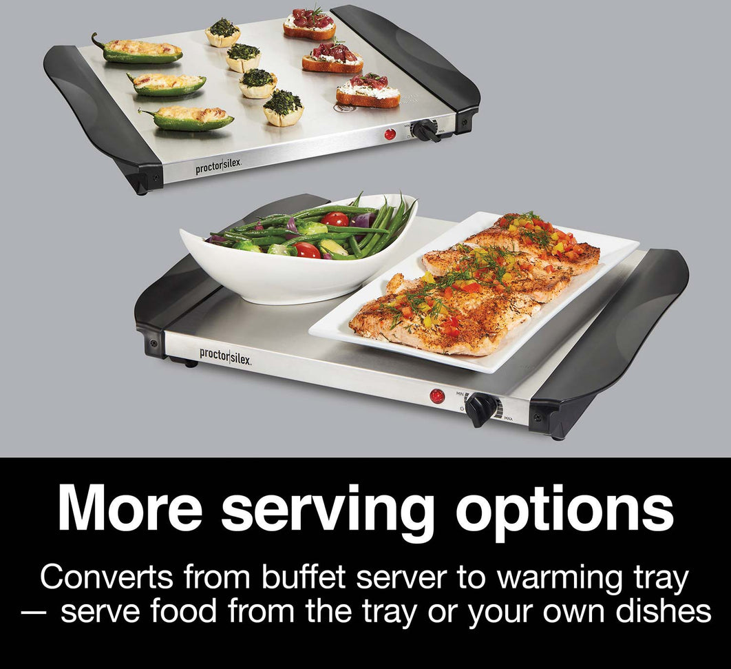 Proctor Silex Commercial - Double Buffet Server With Domed Lids - 34320