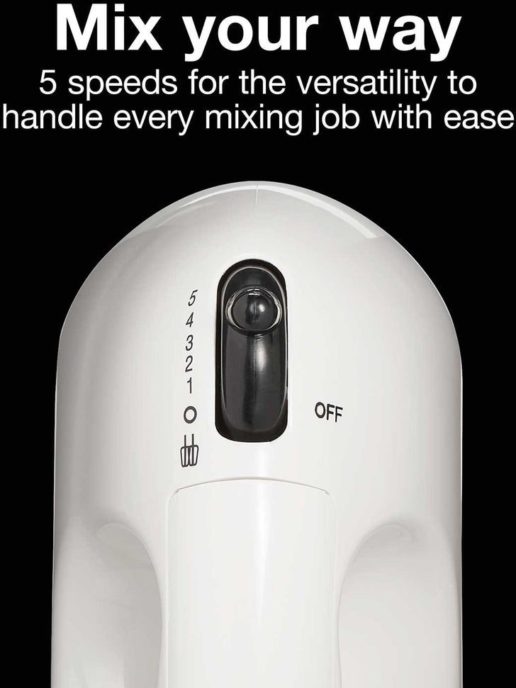 Proctor Silex Commercial - Easy Mix 5 Speed White Hand Mixer - 62515PS