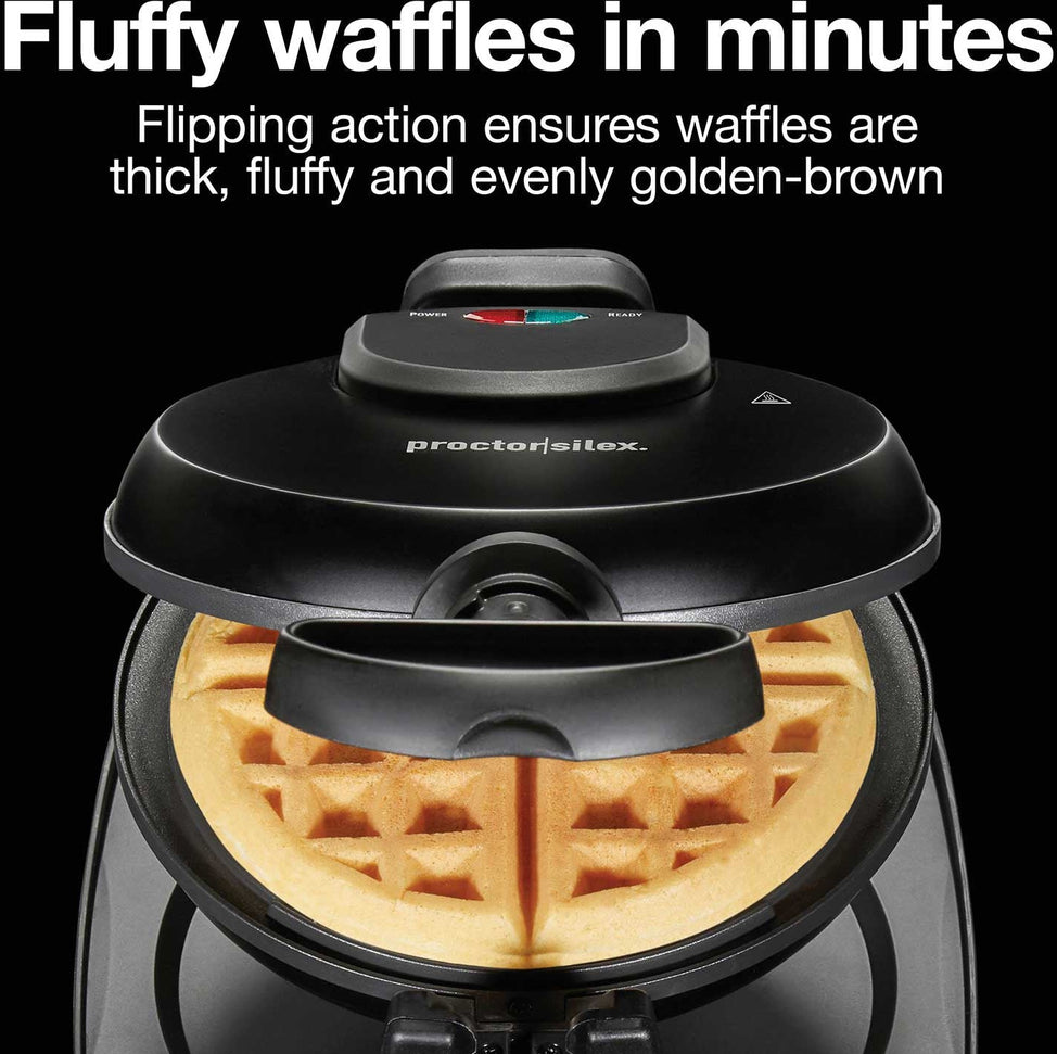 Proctor Silex Commercial - Flip Belgian Waffle Maker with Non Stick Plates - 26090PS