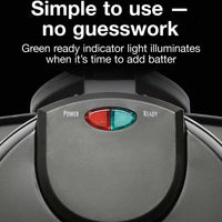 Proctor Silex Commercial - Flip Belgian Waffle Maker with Non Stick Plates - 26090PS