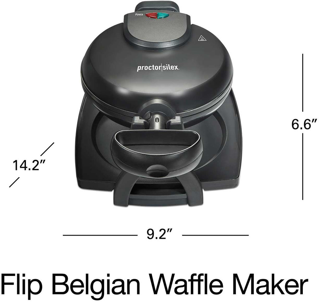 Proctor Silex Commercial - Flip Belgian Waffle Maker with Non Stick Plates - 26090PS