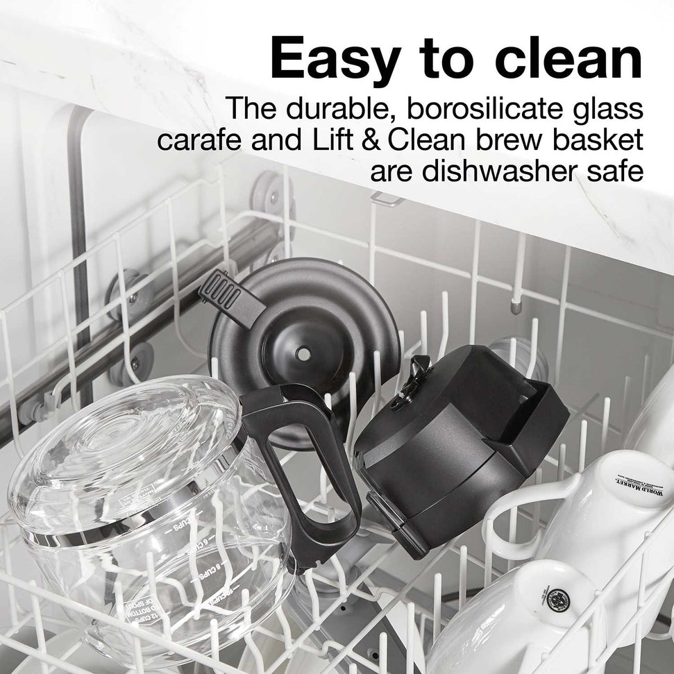 Proctor Silex Commercial - FrontFill Compact 12 Cup Black Coffee Maker - 43680PS