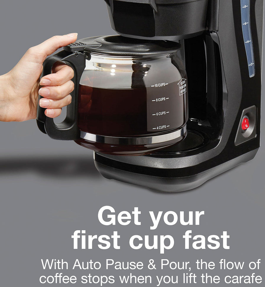 Proctor Silex Commercial - FrontFill Compact 12 Cup Black Coffee Maker - 43680PS