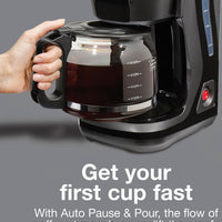 Proctor Silex Commercial - FrontFill Compact 12 Cup Black Coffee Maker - 43680PS