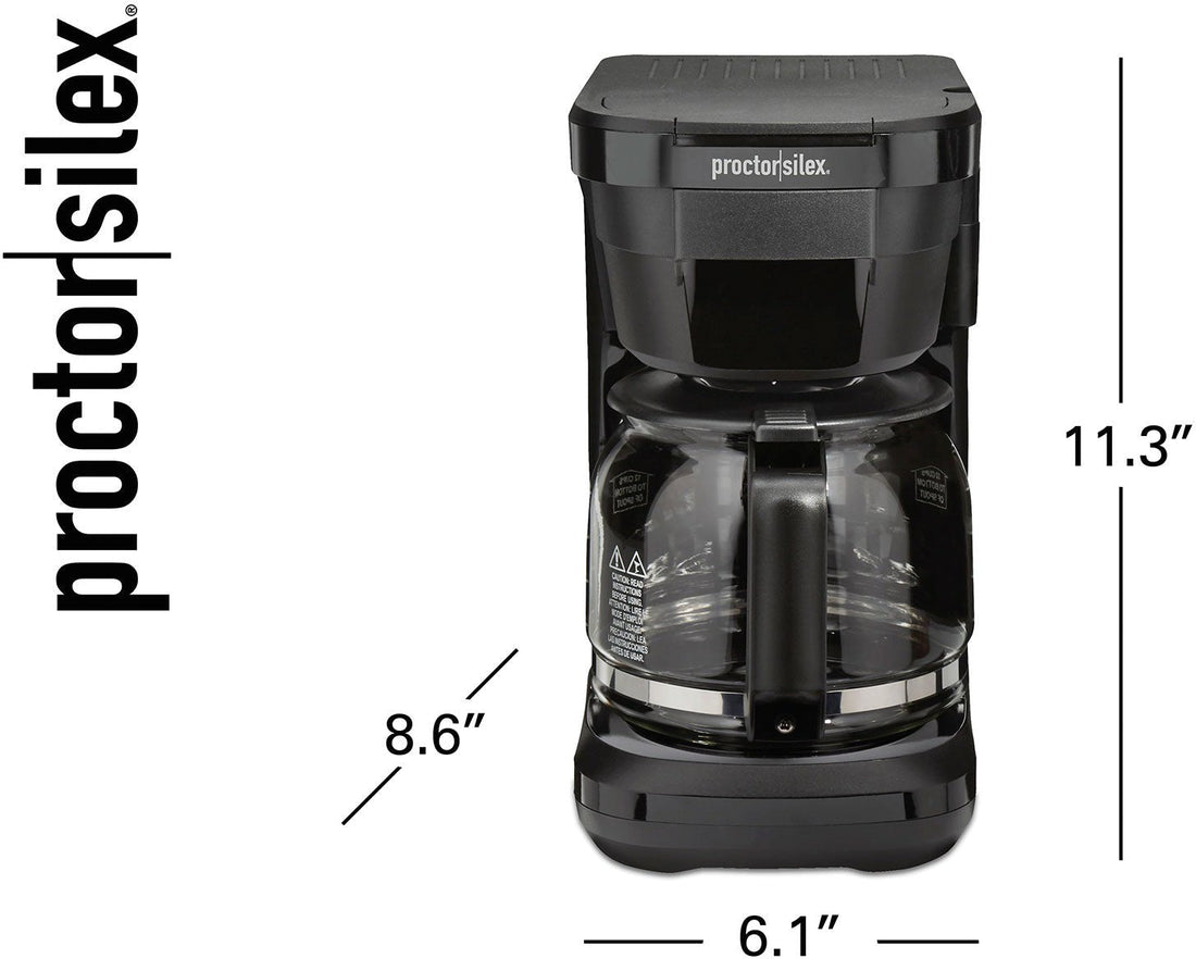 Proctor Silex Commercial - FrontFill Compact 12 Cup Black Coffee Maker - 43680PS