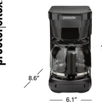 Proctor Silex Commercial - FrontFill Compact 12 Cup Black Coffee Maker - 43680PS