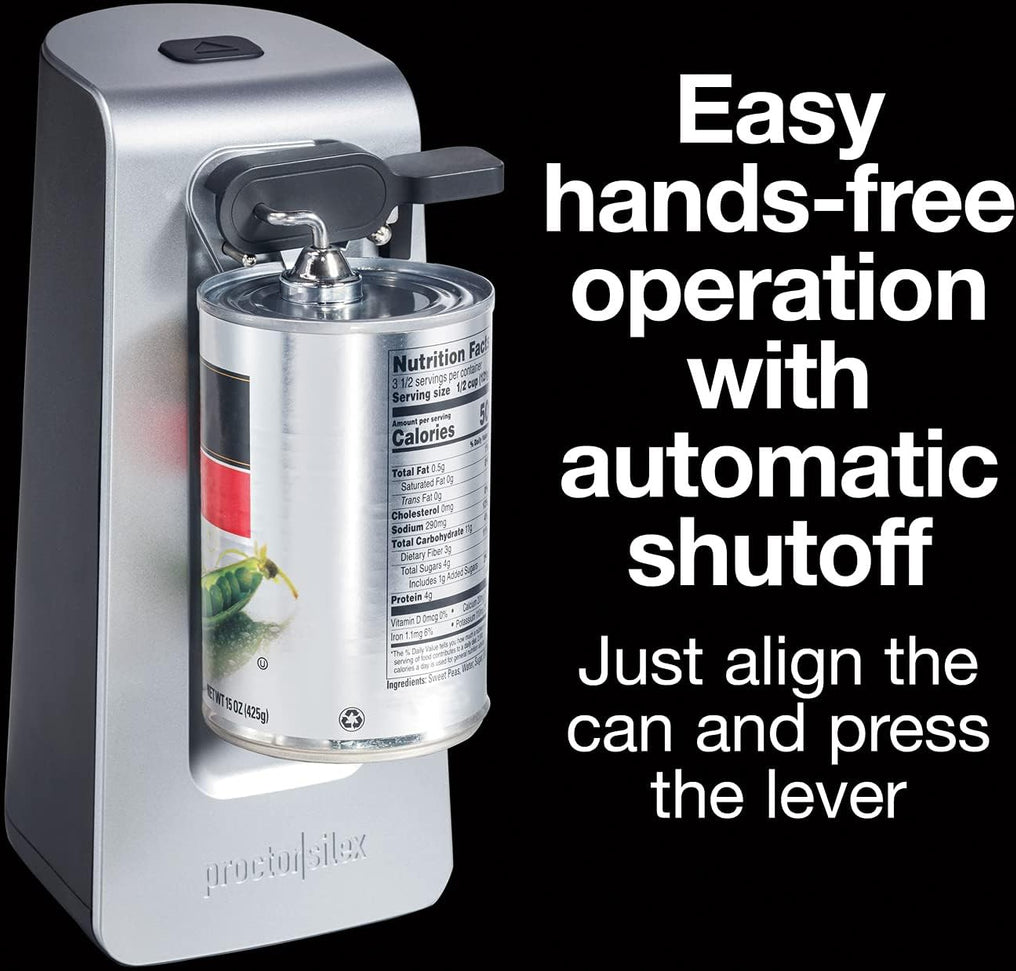 Proctor Silex Commercial - SureCut Electric Automatic Can Opener with Stainless Steel Blade - 75225