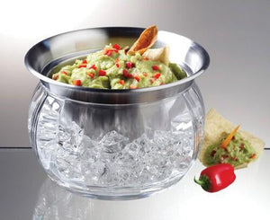 Prodyne - 3 PC Iced Dip Set Stainless Steel & Acrylic Dip Cup with Lid - 17414