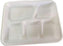 R J Schinner - White Empress Earth Mineral Filled PP Tray with 5 Compartment, 4/125 cs - EMPE5221R (Special Order Item)