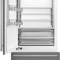 Smeg - 36" Panel Ready Built-In Fridge with Convertible Freezer, Left Hinge - RBMU36L