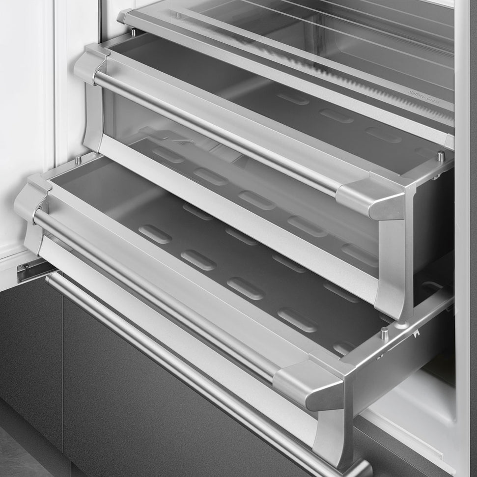Smeg - 36" Panel Ready Built-In Fridge with Convertible Freezer, Left Hinge - RBMU36L