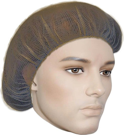 RONCO - 24" Brown Nylon Mesh Hairnets, 100/bg - 1819BR