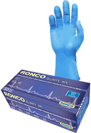 RONCO - Blue Nitrile Gloves, 100/Bx - 949