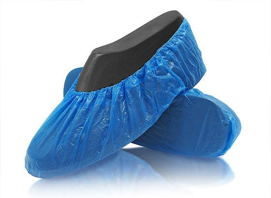 RONCO - Large Blue Cast Polyethylene Shoe Covers, 1000/Rl - 1995