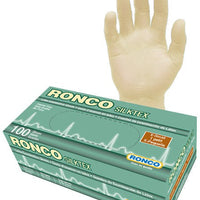RONCO - Medium Tan Latex Powder-Free Exam Gloves - 839