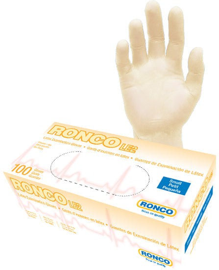 RONCO - Medium Tan Latex Powder-Free Gloves - 1833 (Special Order Item)