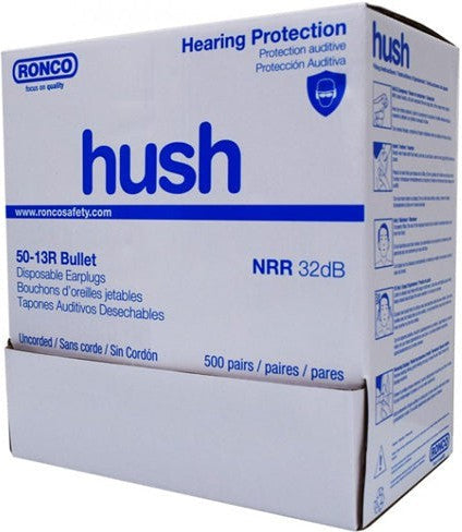 RONCO - Single Use Earplugs Polyurethane Foam, 200/Bx - 50-13R