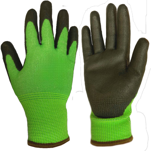Ralston CanSafe - 2X Pair Green PU Coated Palm Cut Resistant 3 Gloves, 72pr/Cs - 5500SZGS132XCYPU