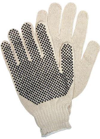 Ralston CanSafe - Large String Knit Cotton Polyester Gloves with Dots, 1 Pair - TSZGSBSLG2P20