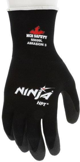 Ralston CanSafe - Ninja® HPT Black Nylon Gloves - Medium HPT Coated Palm and Fingertips - MCRN9699M