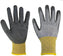 Ralston CanSafe - Small PU Coated Palm Cut Gray Resistant Gloves with Yellow Hem - Level 3, 72 Pairs/Cs - TSZGS13SMCYPU