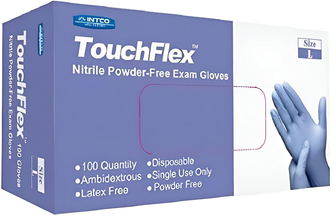 Ralston CanSafe - Touchflex Blue Large 5 mil Powder Free Nitrile Glove, 100/bx - TFGNP100L