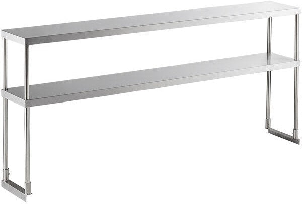 Randell - 12" Stainless Steel Double Tier Overshelves - HFDDT33 (Special Order 4-6 Weeks)