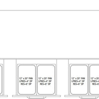 Randell - 120" Stainless Steel Six Drawers Refrigerated Chef Base With Marine Edge, Self-Contained - LPRES1x3-120C4 (Special Order 4-6 Weeks)