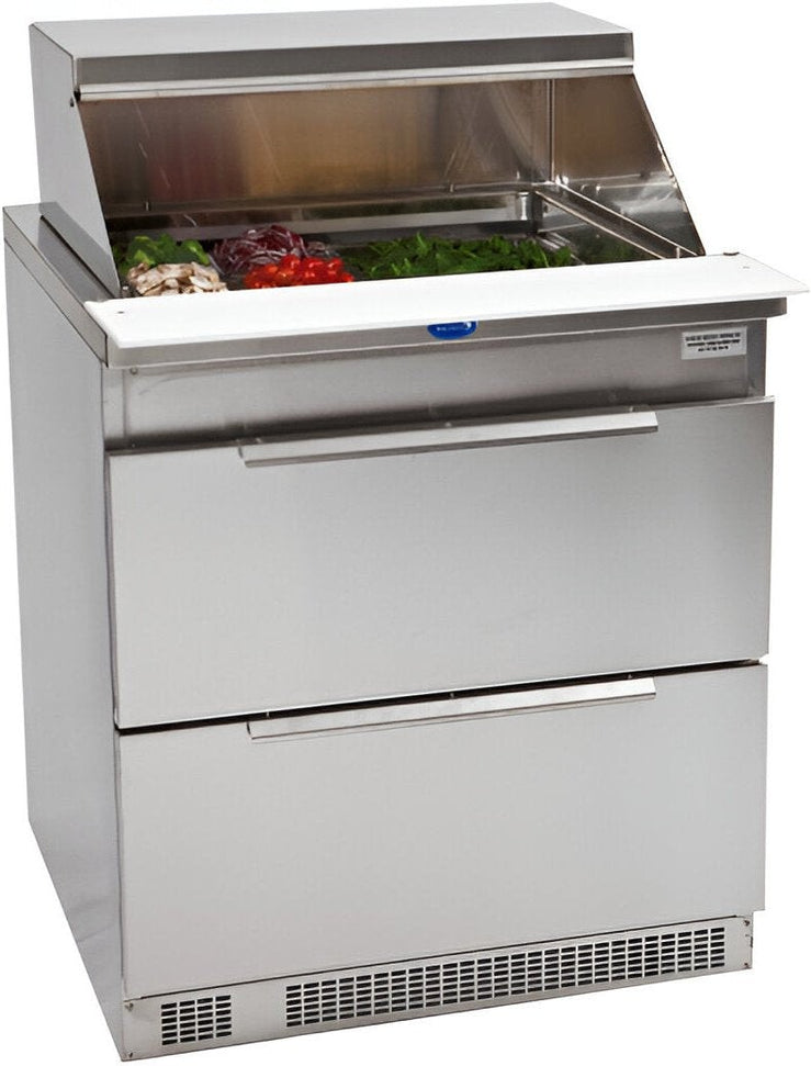 Randell - 32" Stainless Steel Single Door Mega Top Sandwich Prep Table - 9412-32-290* (Special Order 4-6 Weeks)