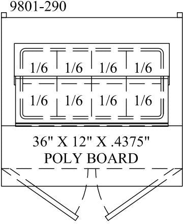 Randell - 36" Stainless Steel Two Door Sandwich/Salad Prep Table With 8 Pans - 9801-290 (Special Order 4-6 Weeks)