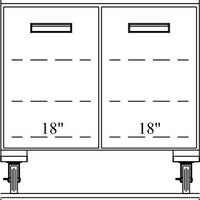 Randell - 36" Stainless Steel Two-Section Worktop Refrigerator With Two Doors - 9802-290 (Special Order 4-6 Weeks)