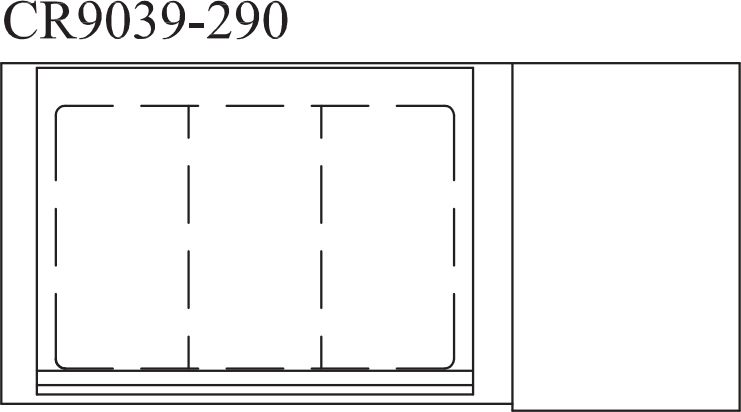 Randell - 39" Refrigerated Countertop Pan Rail With Hinged Cover - CR9039-290 (Special Order 4-6 Weeks)