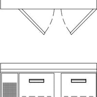Randell - 48" Stainless Steel 2-Section Worktop Refrigerator With Two Doors - 9215-513 (Special Order 4-6 Weeks)
