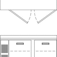 Randell - 60" Stainless Steel 2-Section Worktop Refrigerator With Two Doors - 9205-513 (Special Order 4-6 Weeks)