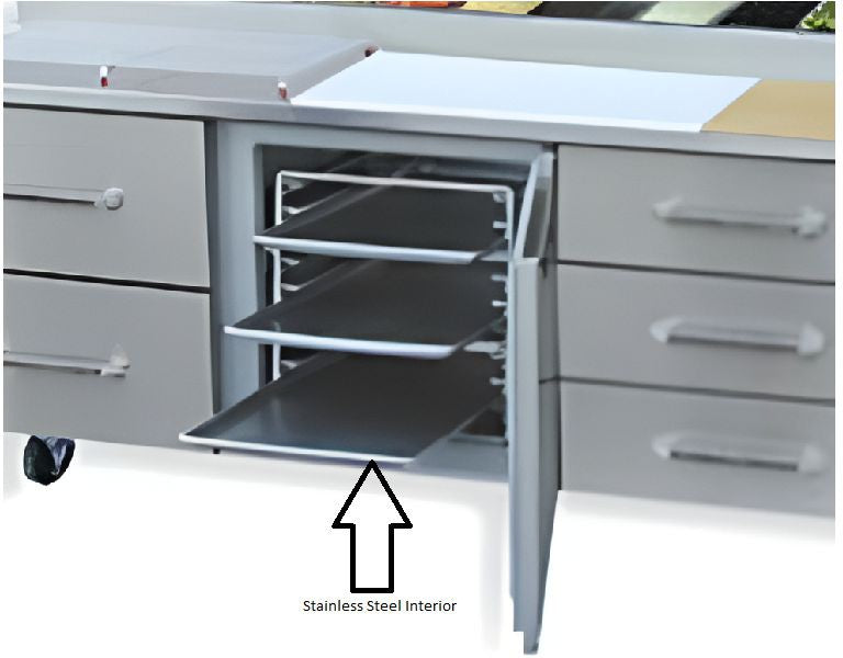 Randell - 60" Stainless Steel Interior For Prep Stations/Raised Rail - PTINTLNR60 (Special Order 4-6 Weeks)
